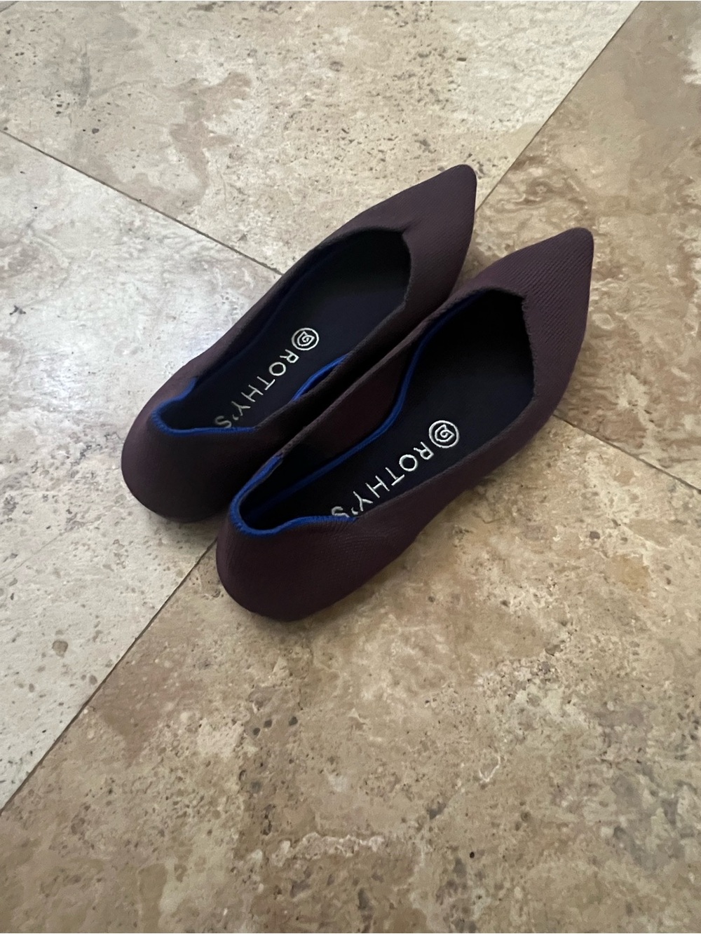 Rothy's Pointed Ballet Flat - Plum - Picture 3 of 4